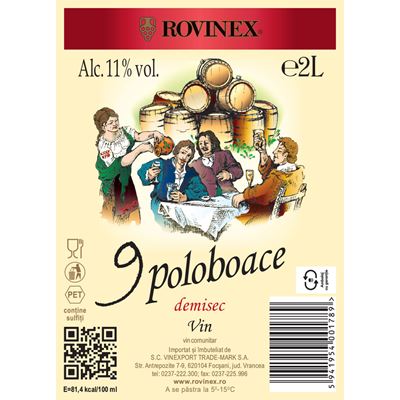 ROVINEX 9 POLOBOACE Vin Alb Demisec SGR 2 L