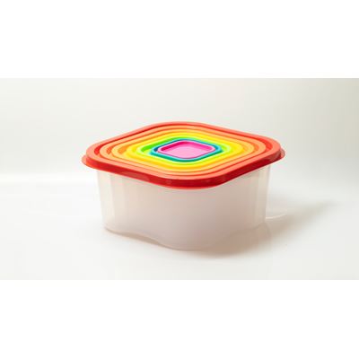 sterk PLAST Set Cutii Alimente Curcubeu 7 bucati