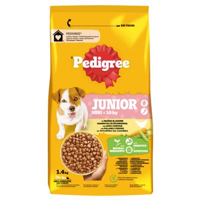 Pedigree Hrana Uscata pentru Caini Juniori S cu Pui si Legume 1,4 Kg