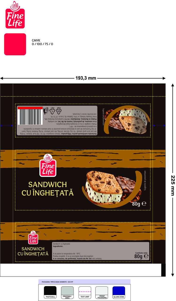 Fine Life Inghetata Sendvis 90 g ?