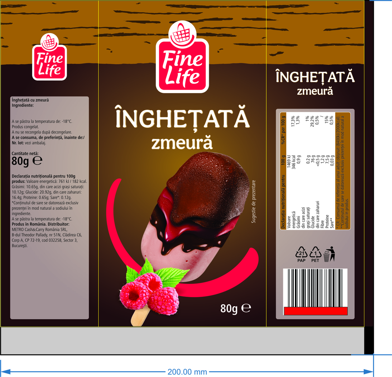 Fine Life Inghetata Zmeura 80 g ?