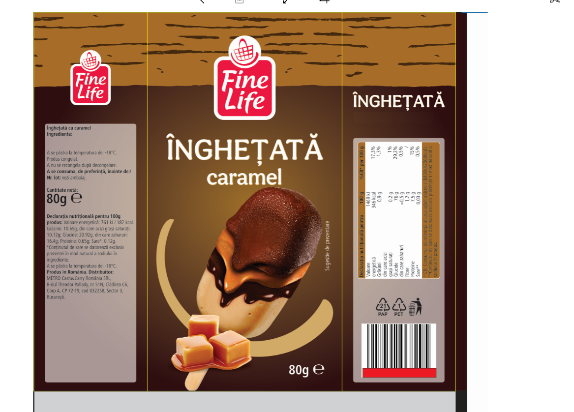 Fine Life Inghetata Caramel 80 g ?
