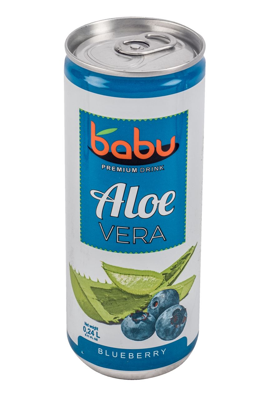 Babu Băutură Răcoritoare Aloe Vera și Afine 240 ml