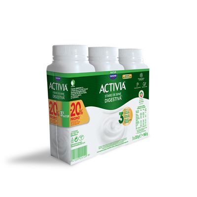 ACTIVIA Iaurt de Baut Natur 0,9% Grasime 20% Discount 3 x 320 g