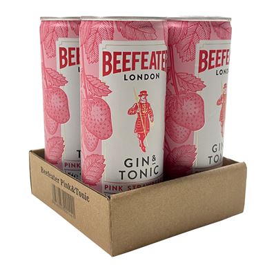 BEEFEATER Mix Gin Tonic Capsuni 4.9% SGR 4 x 0,25 L