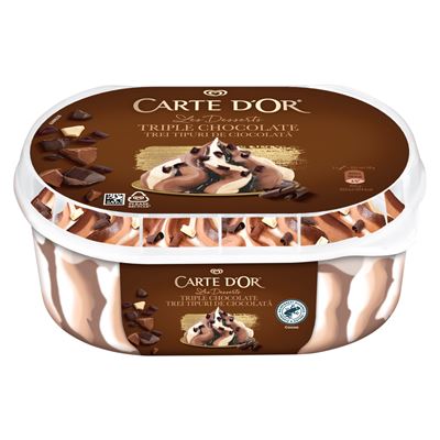 CARTE D'OR Inghetata Trei Tipuri Ciocolata 475 g ❄