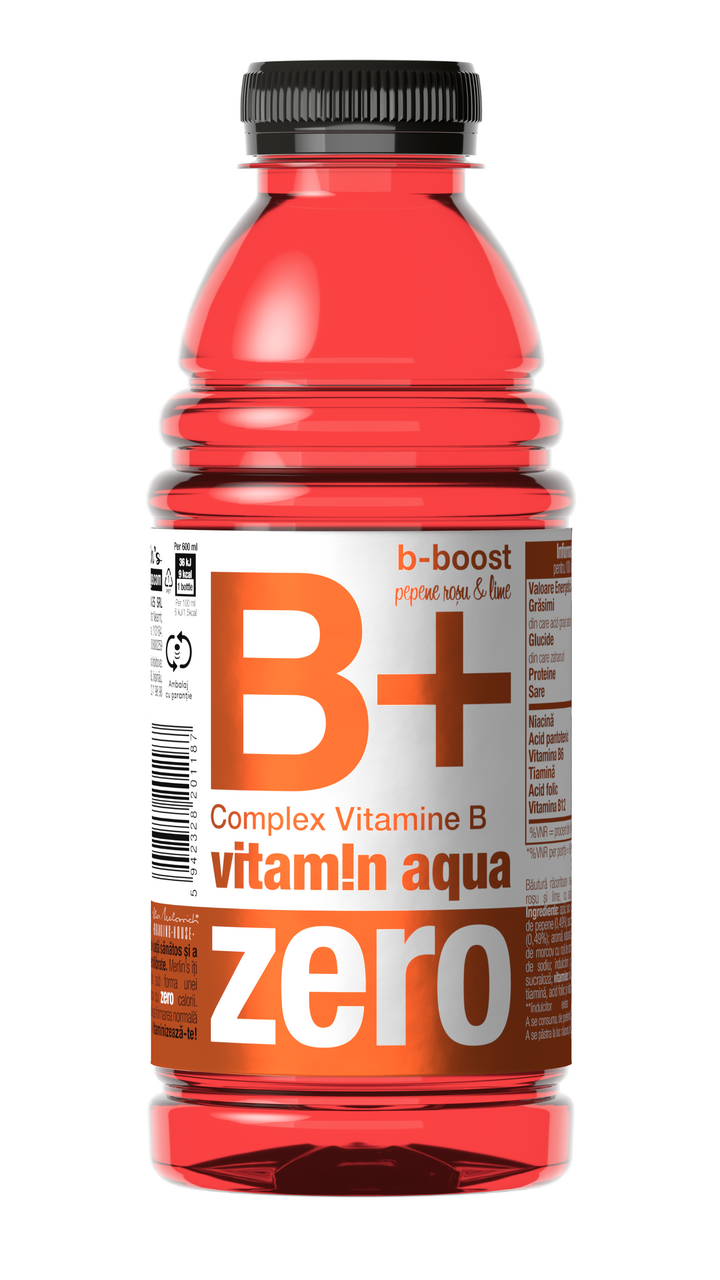 VITAMIN AQUA Zero B+ Apa cu Vitamine SGR 6 x 0,6 L
