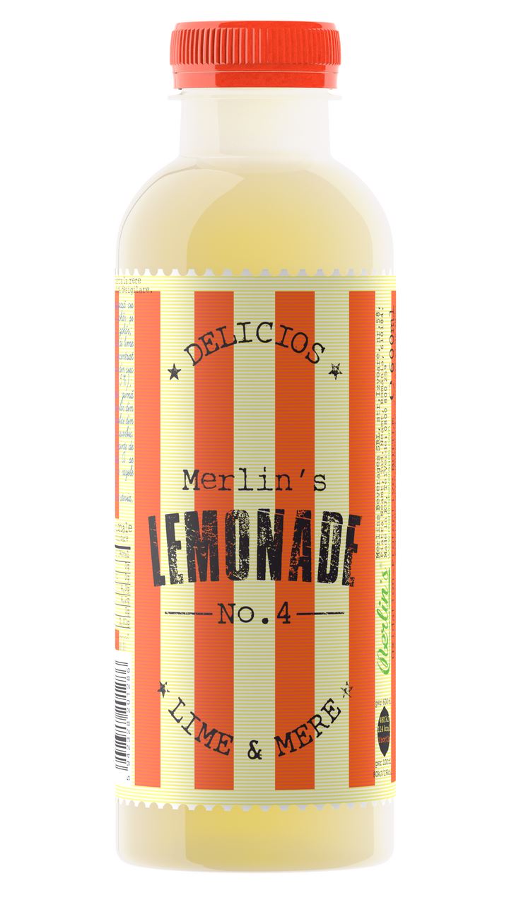 Merlin's Limonada Lime și Măr 0,6 L, 6 buc.