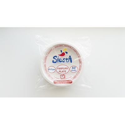 SIESTA Set 50 Farfurii Polipropilena 17 cm