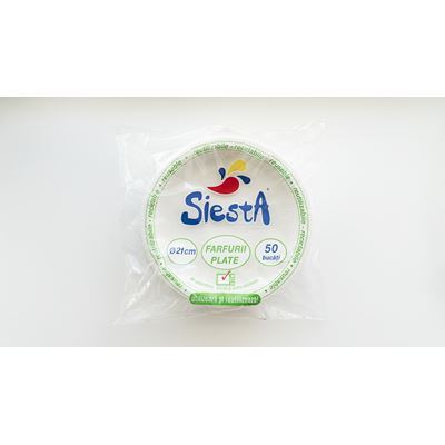 SIESTA Set 50 Farfurii Polipropilena 21 cm