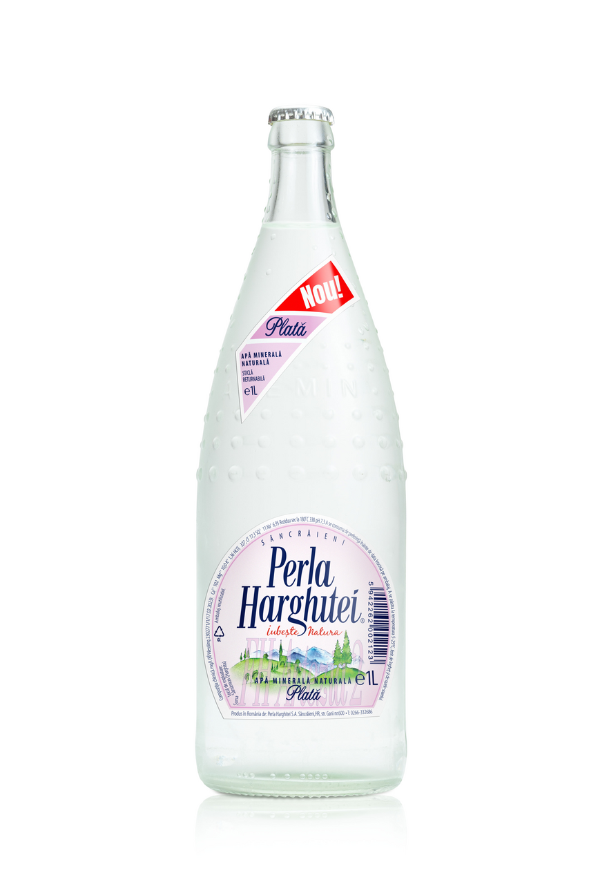PERLA HARGHITEI Apa Minerala Plata Sticla Returnabila 12 x 1 L