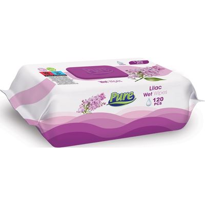 PURE PREMIUM 120 Servetele Umede Liliac