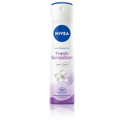 Deodorante - NIVEA Fresh Sensation Antiperspirant Spray pentru Femei, Protecție 72h, 150 ml