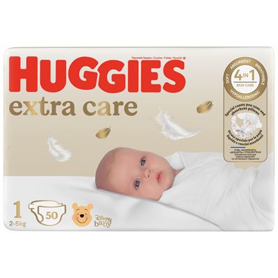 HUGGIES 50 Scutece Extra Care Nr. 1 2-5 Kg