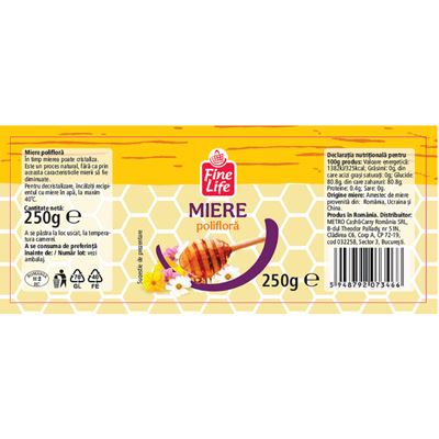 Fine Life Miere Poliflora Borcan 250 g