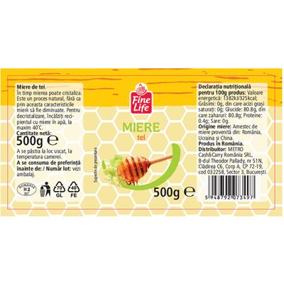 Fine Life Miere Tei Borcan 500 g