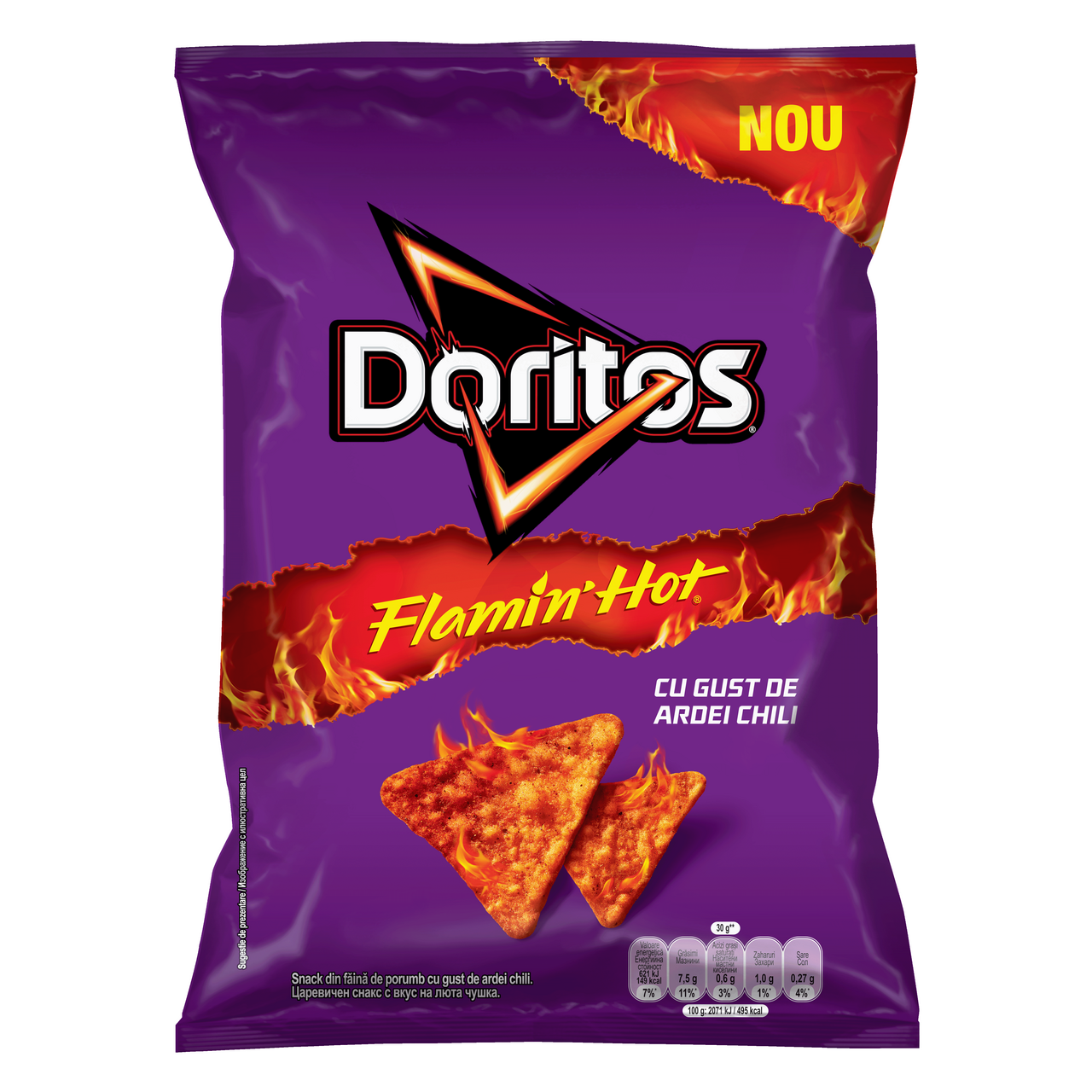 Doritos Flamin' Hot Snack Picant 75 g