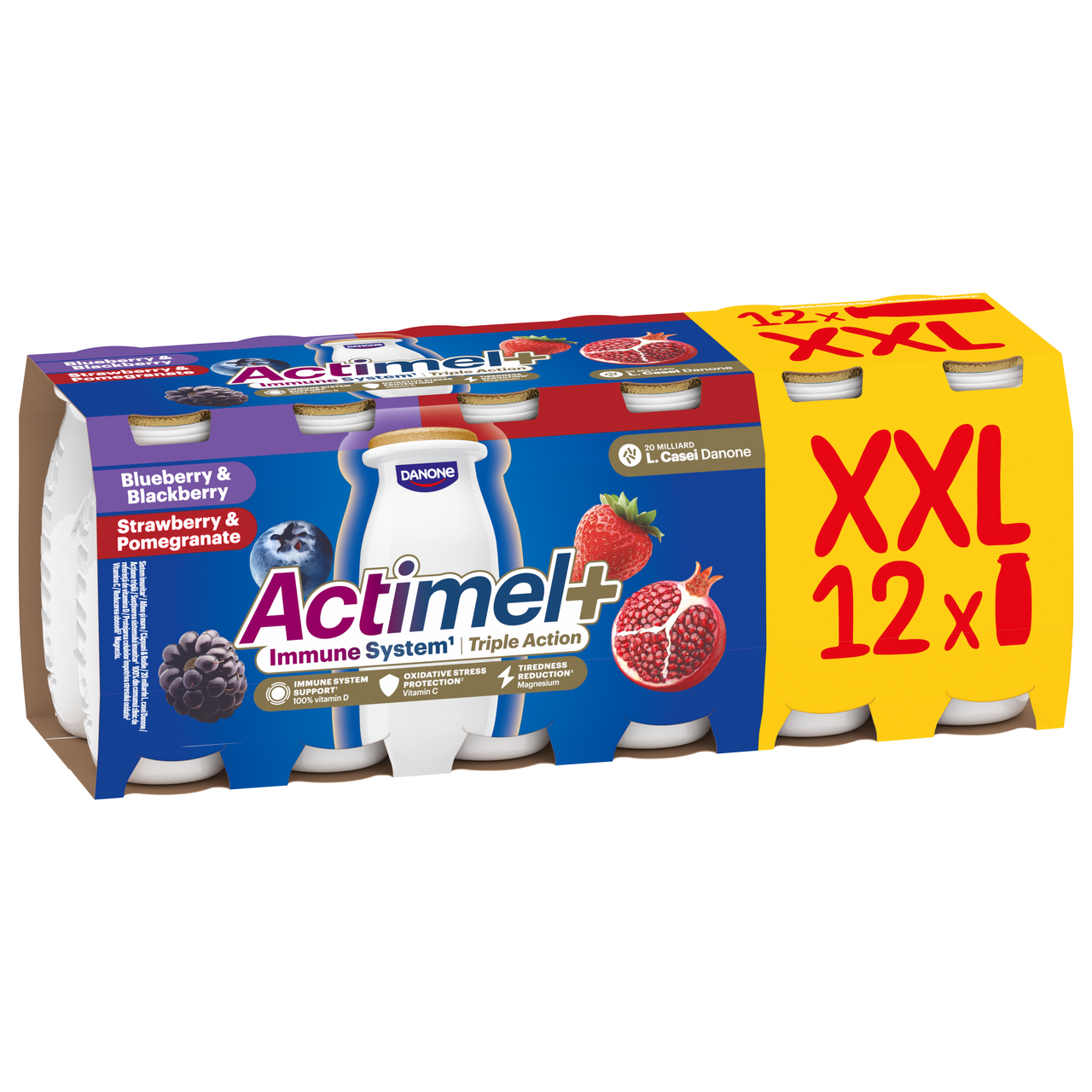 Actimel Iaurt Rodie & Capsuni si Afine & Mure 12 x 100 g