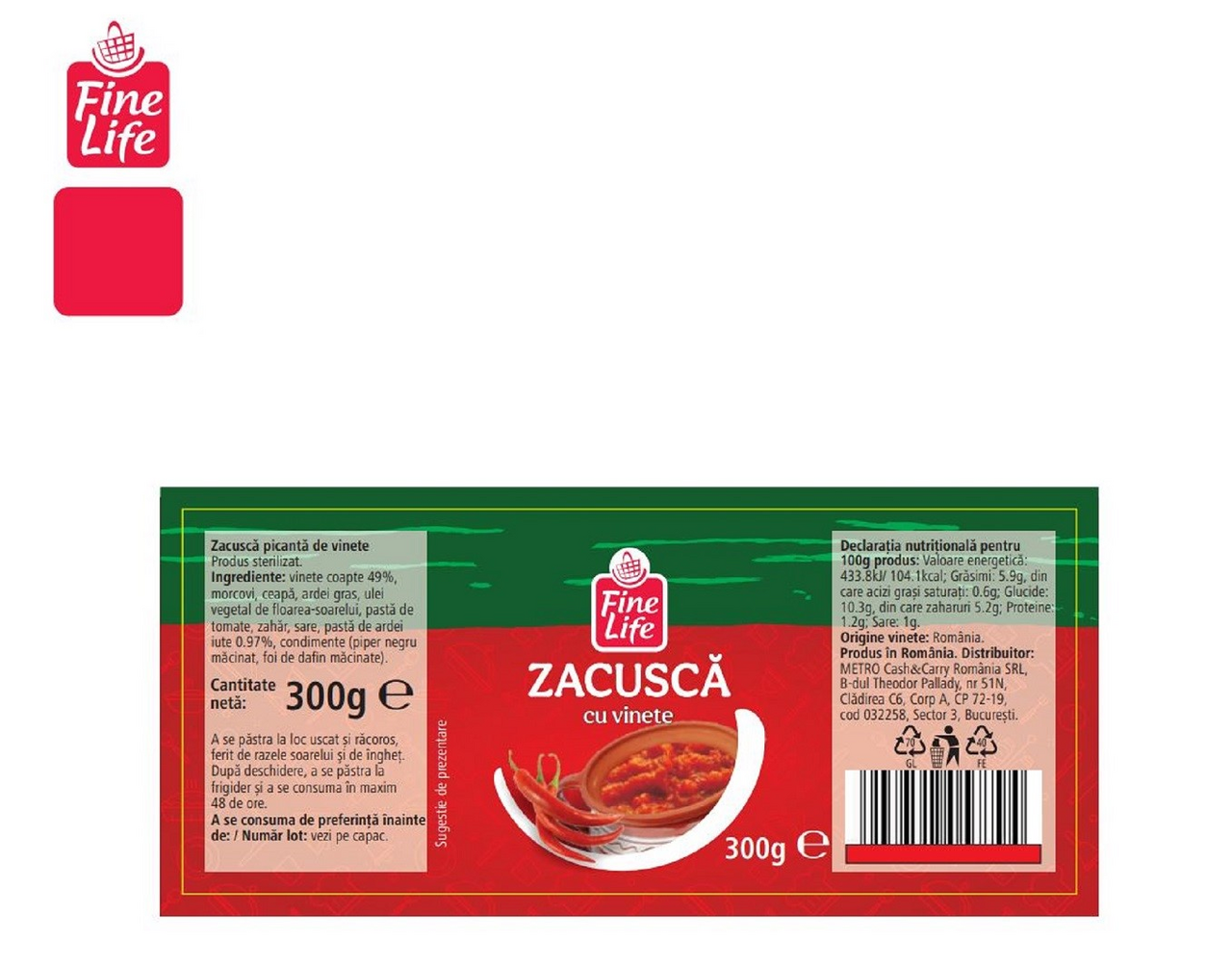 Fine Life Zacusca Picanta 300 g