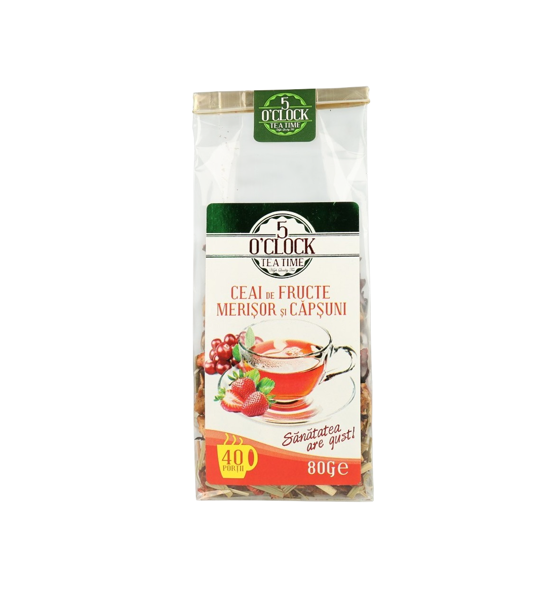 5 O&#039;CLOCK TEA Ceai Merisoare si Capsuni 80 g