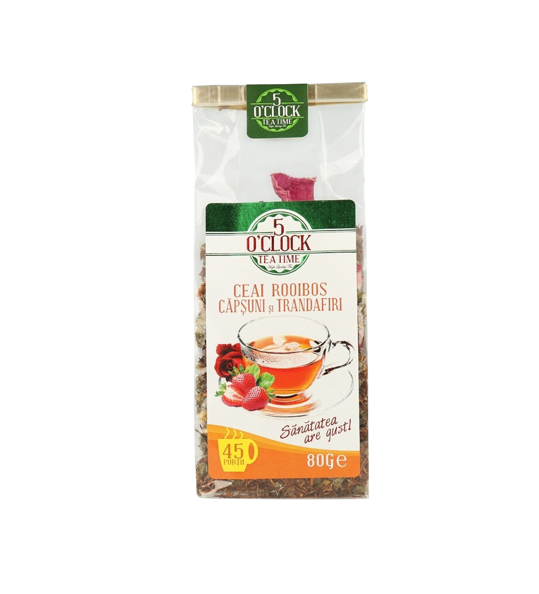 5 O&#039;CLOCK TEA Ceai Rooibos Trandafir 80 g