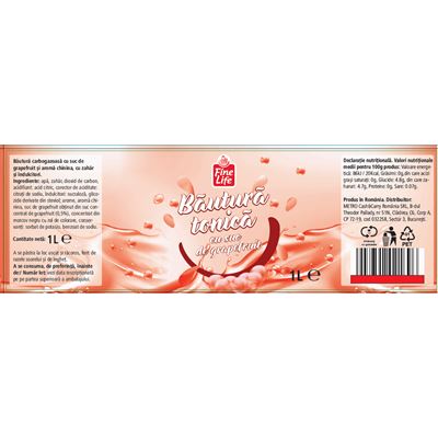 Fine Life Bautura Racoritoare Carbogazoasa Tonica Grapefruit SGR 6 x 1 L