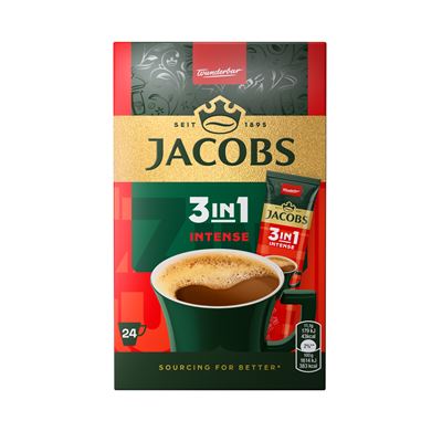 JACOBS Cafea Instant 3 in 1 Intense 24 x 11,1 g