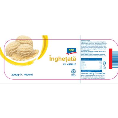 aro Inghetata Vanilie 2 Kg