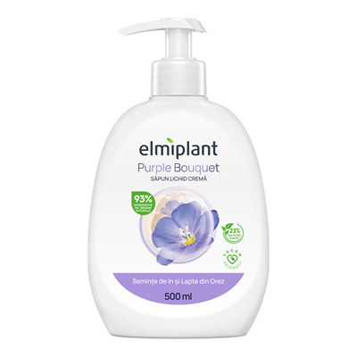 Săpunuri - elmiplant Săpun Lichid Semințe de In & Lapte din Orez 500 ml