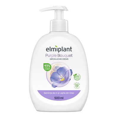 elmiplant Sapun Lichid Semințe de In & Lapte din Orez 500 ml