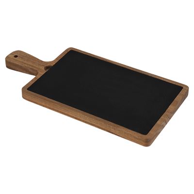 METRO PROFESSIONAL Tocator Servire Lemn & Ardezie cu Maner 40 x 20 cm
