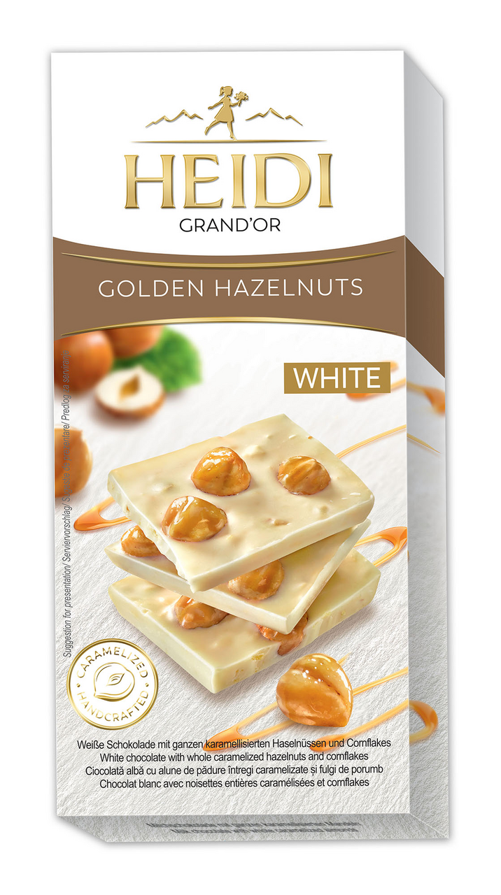 HEIDI Grand'Or Ciocolata Alba & Alune 80 g
