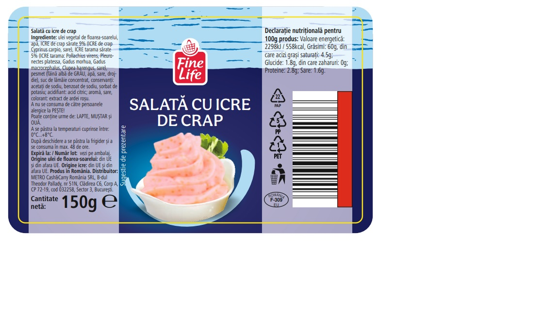 Fine Life Salata Icre Crap 150 g