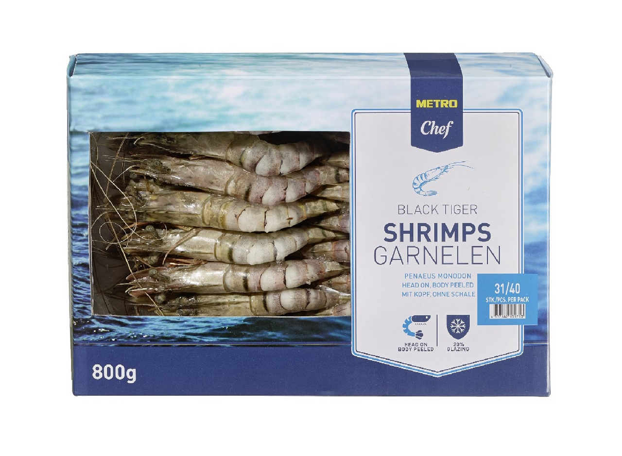 METRO Chef Creveti Cruzi HOBP Calibru 31/40 800 g ?