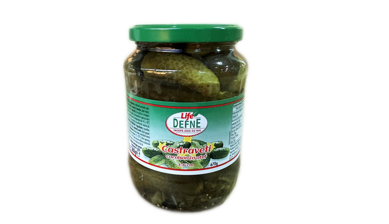 DEFNE Castraveti Cornison in Otet 3 - 6 cm 670 g