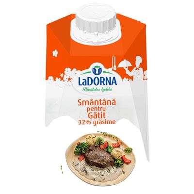 LaDORNA Smantana UHT pentru Gatit 32 % 500 ml