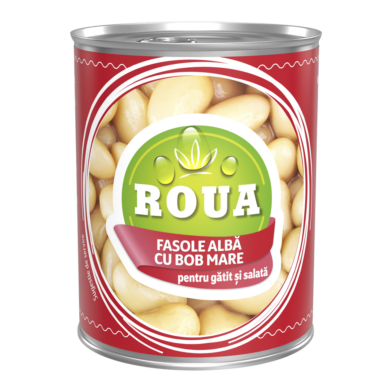 ROUA Fasole Alba cu Bob Mare 400 g