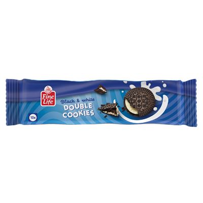 Fine Life Biscuiti Cacao si Crema Vanilie 154 g