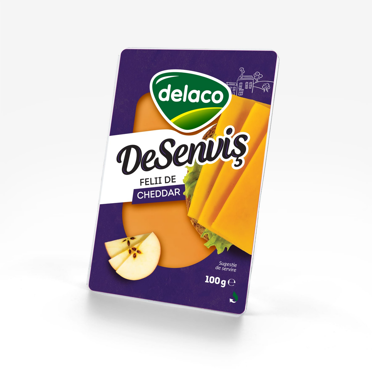 delaco DeSenvis Cheddar Felii 100 g