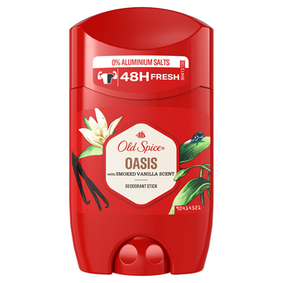 Deodorante - Old Spice Oasis Deodorant Stick pentru bărbați, 0% săruri de aluminiu, parfum de vanilie, prospețime 48H, 50 ml