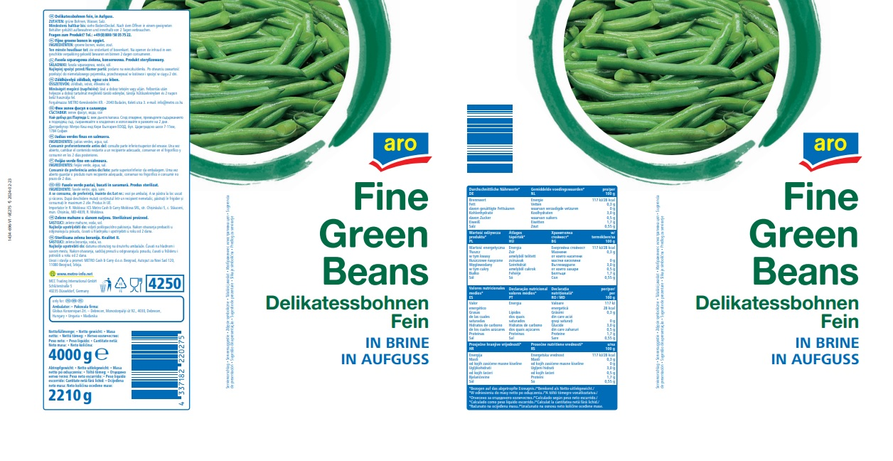 aro Fasole Verde Taiata 4 kg