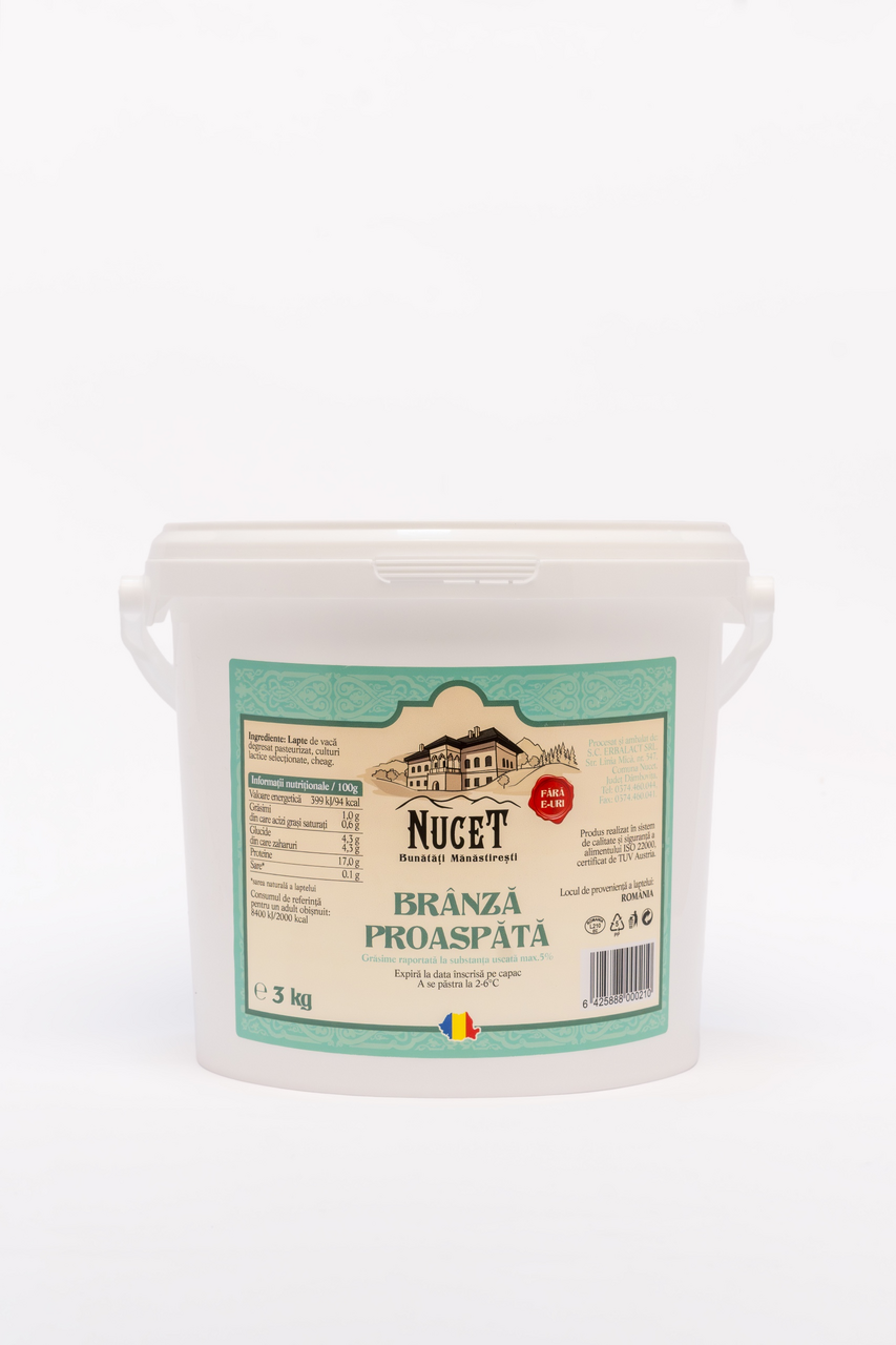 NUCET Branza Proaspata de Vaci 3 Kg