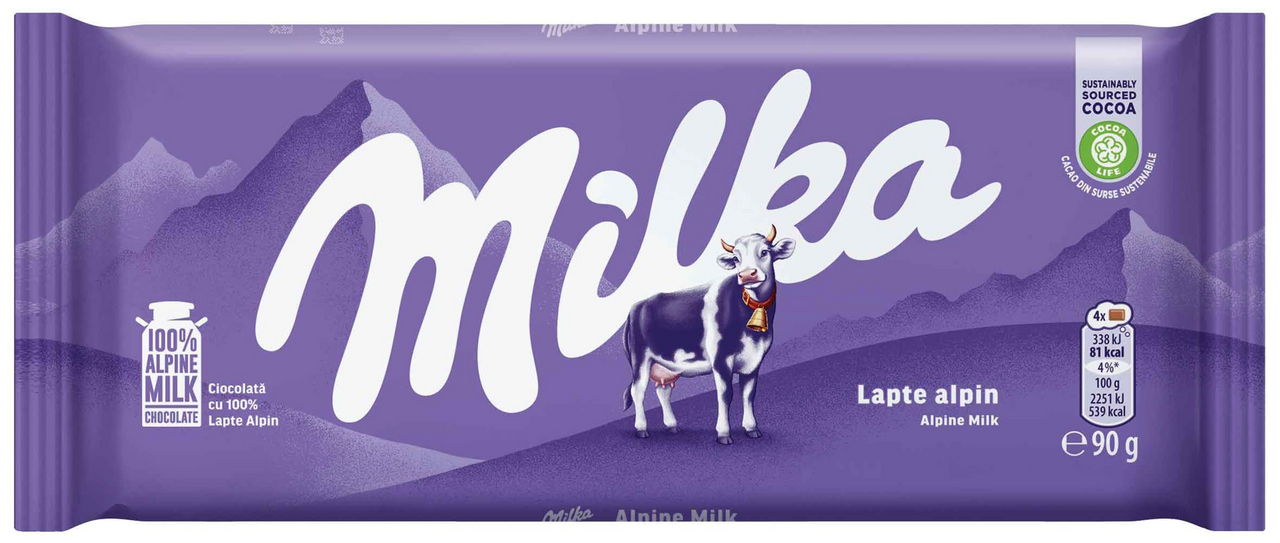 milka Ciocolata Lapte Alpin 90 g