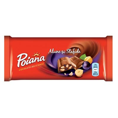 Poiana Ciocolata Lapte si Stafide 90 g