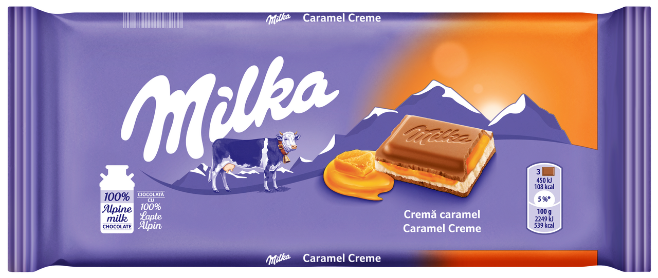 milka Ciocolata Lapte si Crema Caramel 100 g