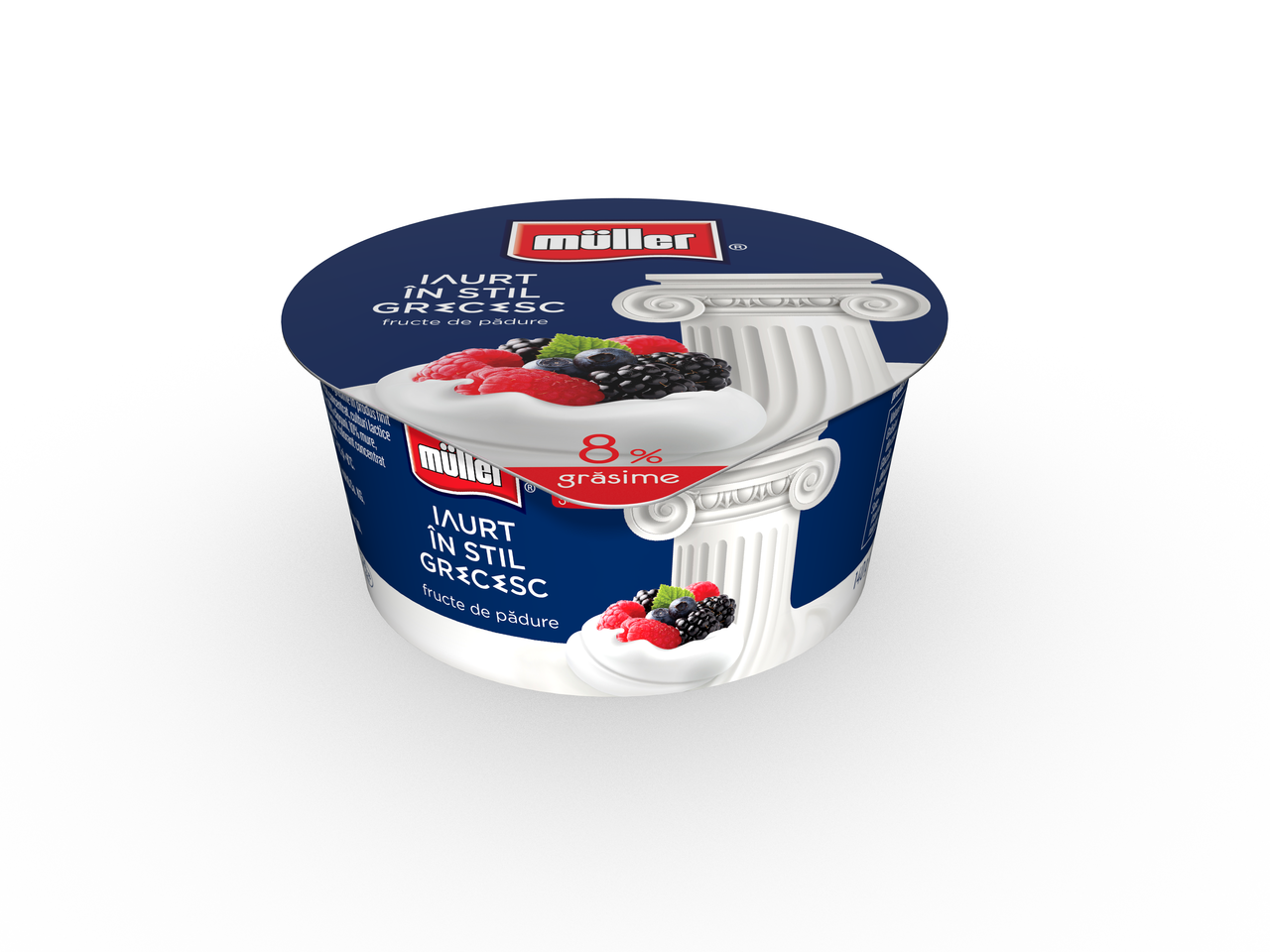 MULLER Iaurt Stil Grecesc cu Fructe de Padure 8% 140 g