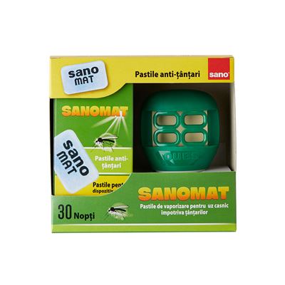 sano Mat Aparat Anti Tantari & Set 30 Pastile DEEE 0,05 Lei
