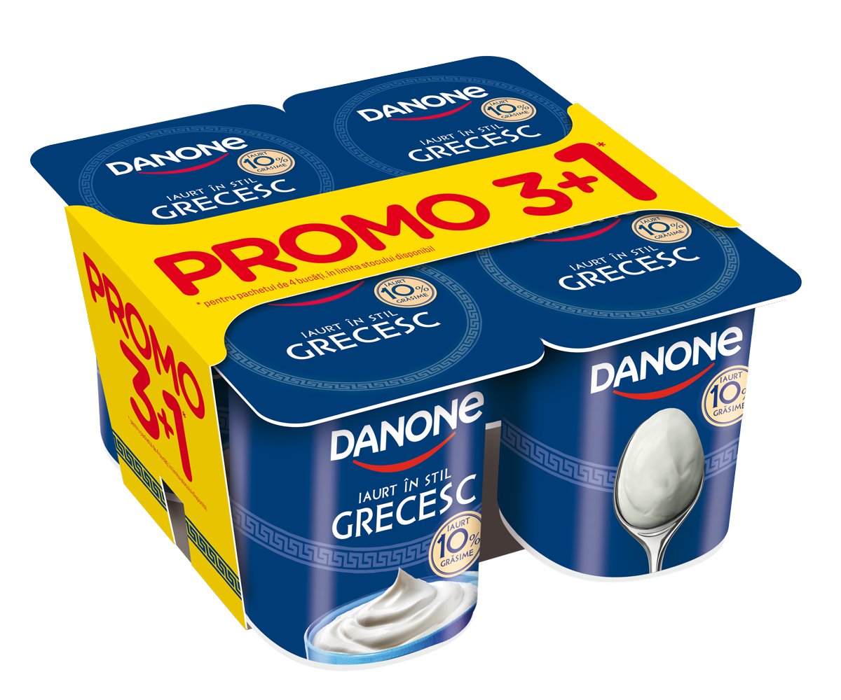 DANONE Iaurt in Stil Grecesc 10 % Grasime 3+1 140 g