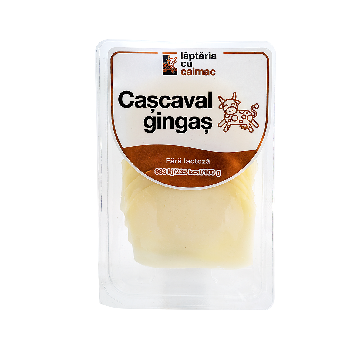 laptaria cu caimac Cascaval Gingas fara Lactoza Felii 120 g