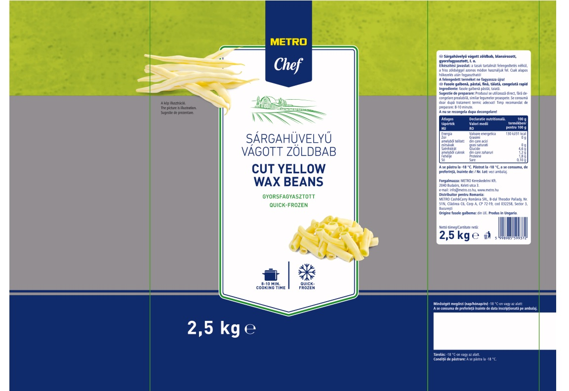 METRO Chef Fasole Galbena Taiata 2500 g